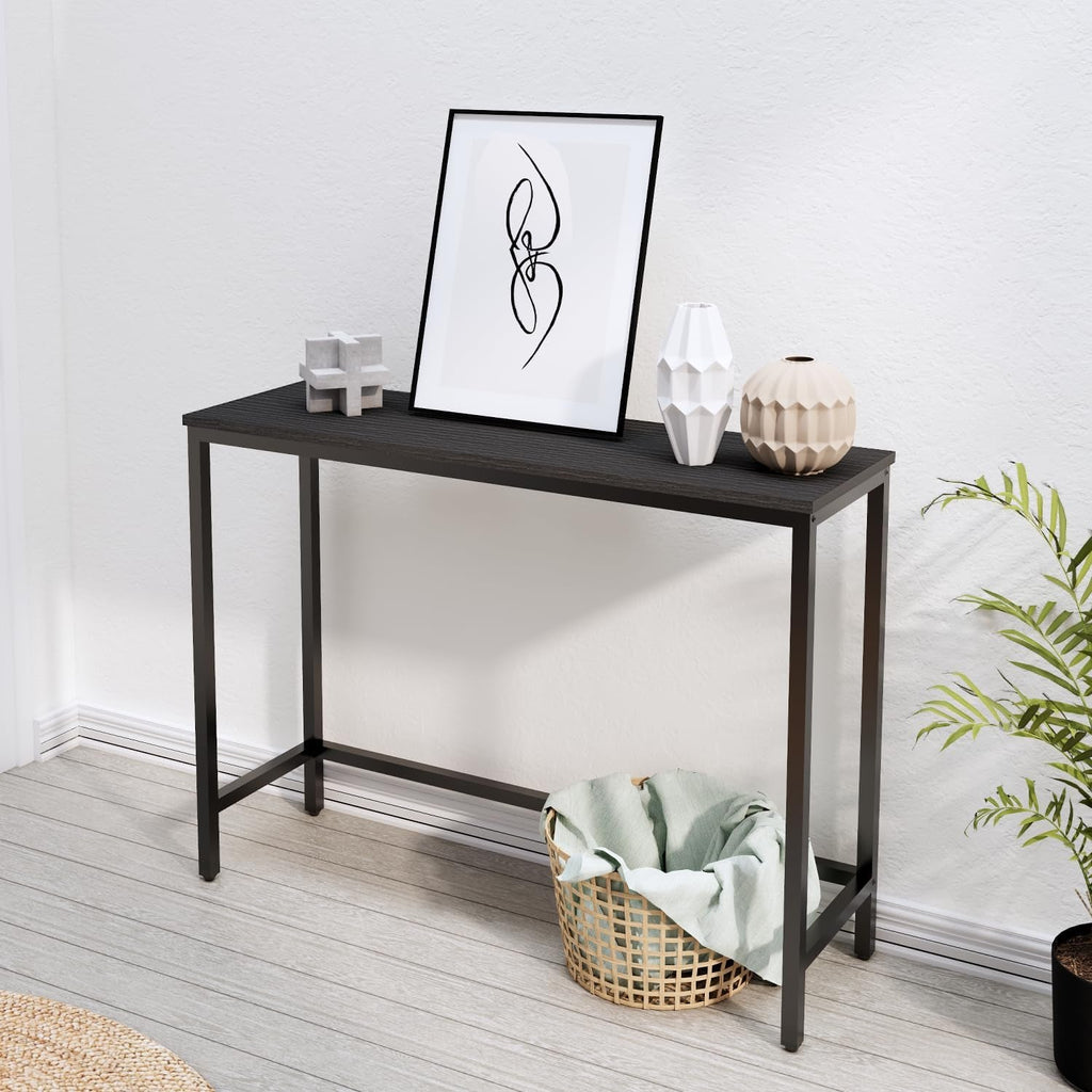 39Inch Console Table Open Shelf SlimProfile Space Saving