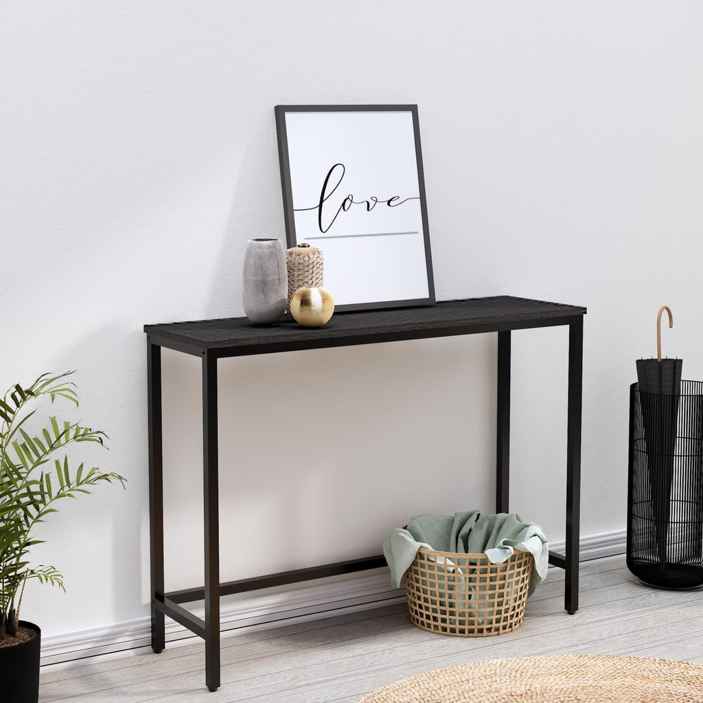 39Inch Console Table Open Shelf SlimProfile Space Saving