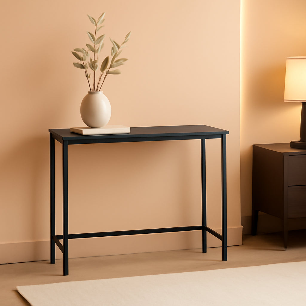 39Inch Console Table Open Shelf SlimProfile Space Saving